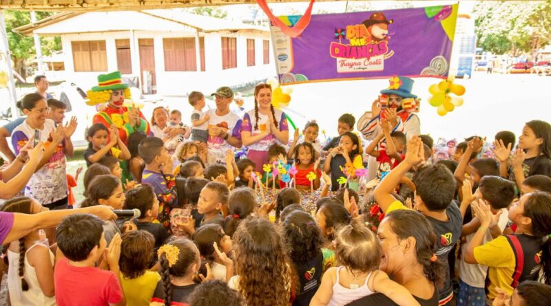 Thayna Costa promove mais uma ação solidária para crianças da comunidade Marcos Freire, em Presidente Figueiredo