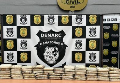 Cocaína avaliada em R$ 4,5 milhões é apreendida em rodas de caminhonete pela PC-AM e Receita Federal