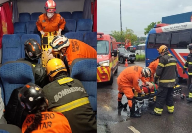 Colisão de micro-ônibus deixa feridos na zona norte de Manaus; VÍDEO
