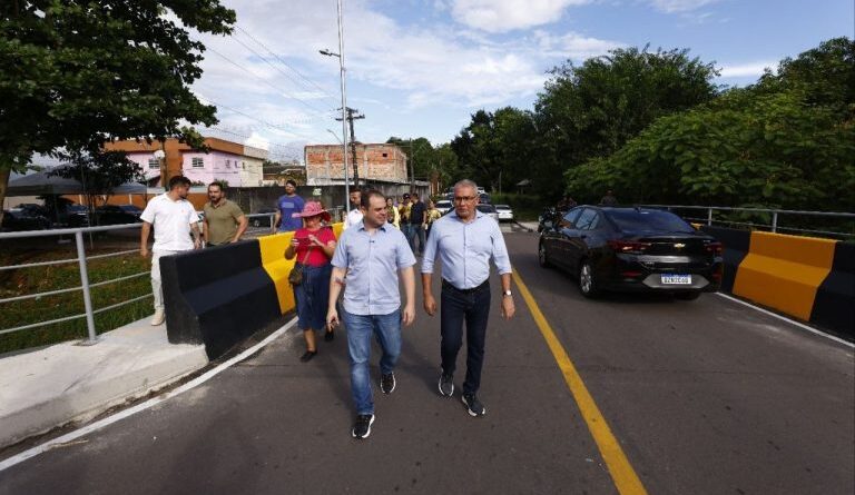 Governador Roberto Cidade inaugura primeira ponte do Programa Estadual de Construção de Pontes Urbanas em Manaus