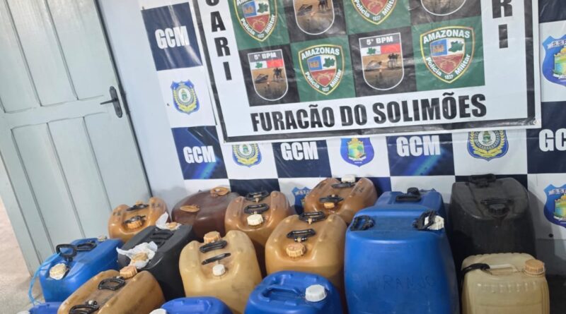 Polícia apreende 950 litros de combustível, R$ 3 mil e material eleitoral em Coari